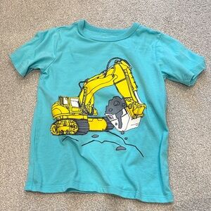 The Children's Place Turquoise Tee with Yellow Excavator